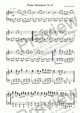 page one of Piano Miniature No.6