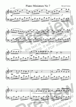 page one of Piano Miniature No.7