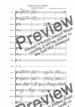 page one of In the flurry of a snowfall [orchestra and chorus]