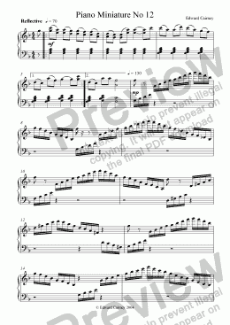 page one of Piano Miniature No.12