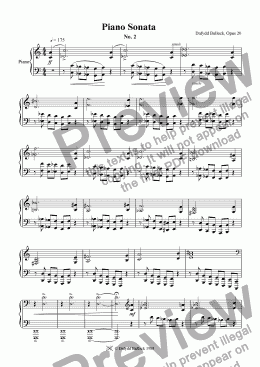 page one of Piano Sonata 2