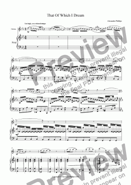 page one of That Of Which I Dream (Clarinet)