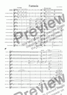 page one of Fantasia (ensemble de saxofones)