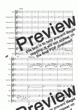 page one of Adagio for Euphonium