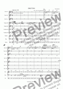page one of DRIFTING (Big Band)