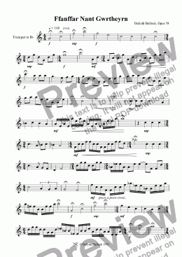 page one of Fanfare for Solo Trumpet