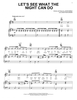 page one of Let's See What The Night Can Do (Piano, Vocal & Guitar Chords (Right-Hand Melody))