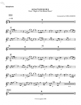 page one of Heatseekers (from Night of the Blood Moon) - Xylophone (Performance Ensemble)