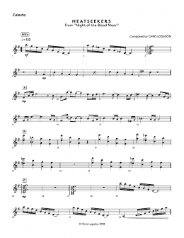 page one of Heatseekers (from Night of the Blood Moon) - Celesta (Performance Ensemble)