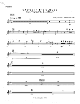 page one of Castle In The Clouds (from Night of the Blood Moon) - Piccolo (Performance Ensemble)