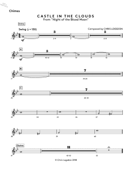 page one of Castle In The Clouds (from Night of the Blood Moon) - Chimes (Performance Ensemble)