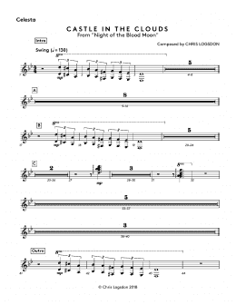 page one of Castle In The Clouds (from Night of the Blood Moon) - Celesta (Performance Ensemble)