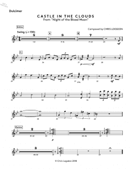 page one of Castle In The Clouds (from Night of the Blood Moon) - Dulcimer (Performance Ensemble)