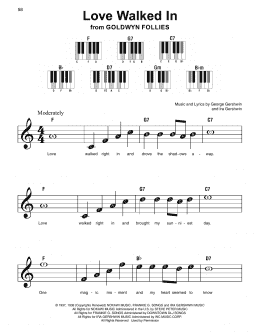 page one of Love Walked In (from Goldwyn Follies) (Super Easy Piano)