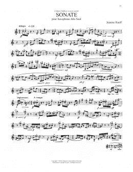page one of Sonate (Alto Sax Solo)