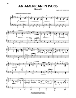 page one of An American In Paris (from An American In Paris) (Piano Solo)