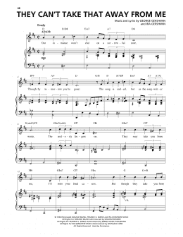 page one of They Can't Take That Away From Me (from An American In Paris) (Piano & Vocal)