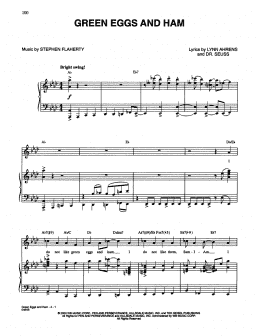 page one of Green Eggs And Ham (from Seussical The Musical) (Piano & Vocal)