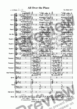 page one of All Over the Place (big band)