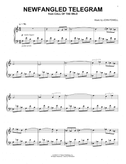 page one of Newfangled Telegram (from The Call Of The Wild) (arr. Batu Sener) (Piano Solo)