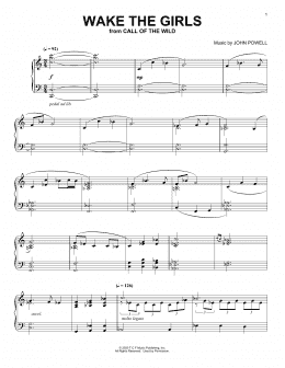 page one of Wake The Girls (from The Call Of The Wild) (arr. Batu Sener) (Piano Solo)