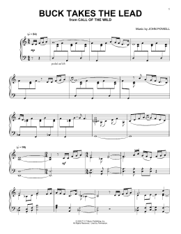 page one of Buck Takes The Lead (from The Call Of The Wild) (arr. Batu Sener) (Piano Solo)