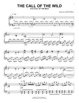 page one of The Call Of The Wild (from The Call Of The Wild) (arr. Batu Sener) (Piano Solo)