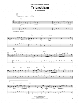 page one of Tricrotism (Bass Guitar Tab)