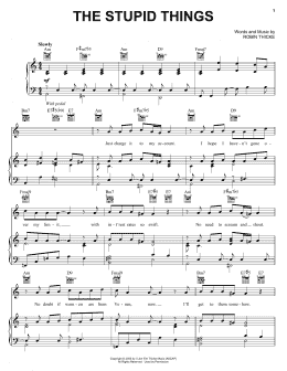 page one of The Stupid Things (Piano, Vocal & Guitar Chords (Right-Hand Melody))