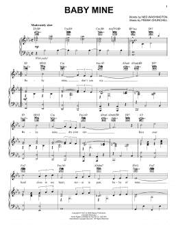 page one of Baby Mine (from Dumbo) (Piano & Vocal)
