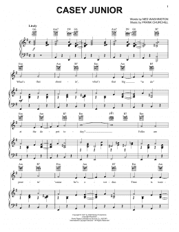 page one of Casey Junior (from Walt Disney's Dumbo) (Piano & Vocal)