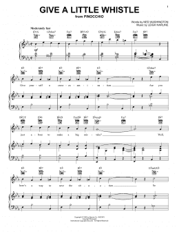 page one of Give A Little Whistle (from Pinocchio) (Piano, Vocal & Guitar Chords (Right-Hand Melody))