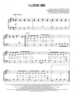 page one of I Love Me (Easy Piano)