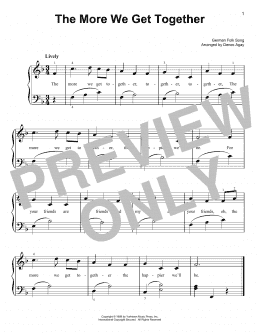 page one of More We Get Together (arr. Denes Agay) (Easy Piano)