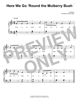 page one of Here We Go 'Round The Mulberry Bush (arr. Denes Agay) (Easy Piano)