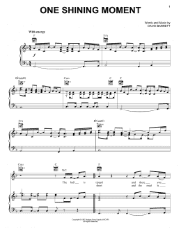 page one of One Shining Moment (Theme from the CBS NCAA Championship Series) (Piano, Vocal & Guitar Chords (Right-Hand Melody))