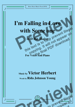 page one of Victor Herbert-I'm Falling in Love with Someone,in D flat Major,for Voice&Piano