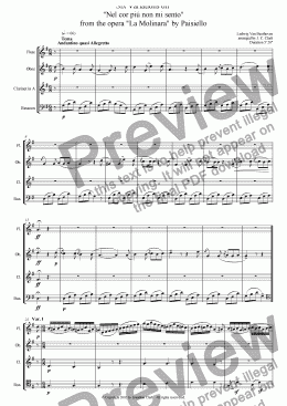 page one of Six Variations on "Nel cor piu non mi sento"