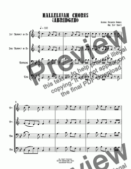 page one of Hallelujah Chorus(Abridged)