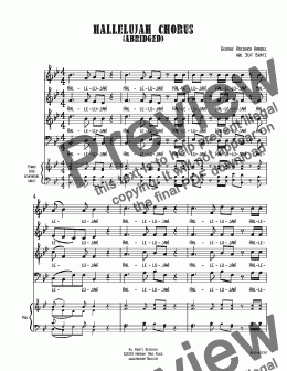 page one of Hallelujah Chorus (Abridged)