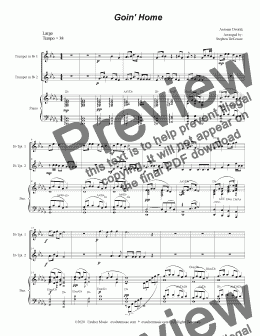 page one of Goin' Home (Duet for Bb-Trumpet)