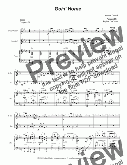 page one of Goin' Home (Duet for Bb-Trumpet and French Horn)