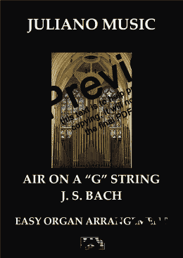 page one of AIR ON A "G" STRING (EASY ORGAN) - J. S. BACH