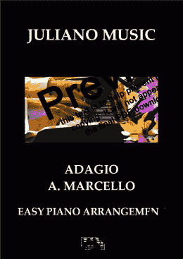 page one of ADAGIO (EASY PIANO) - A. MARCELLO