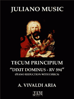 page one of TECUM PRINCIPIUM (PIANO REDUCTION WITH LYRICS ) - A. VIVALDI