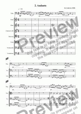 page one of Suite for Tuba: 2. Andante