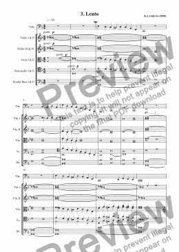 page one of Suite for Tuba: 3. Lento