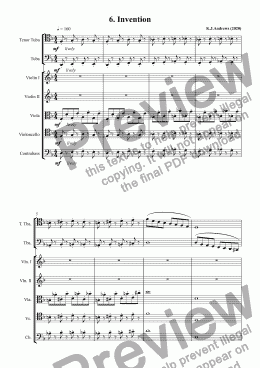 page one of Suite for Tuba: 6. Invention
