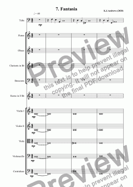page one of Suite for Tuba: 7. Fantasia