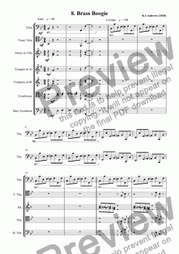 page one of Suite for Tuba: 8. Brass Boogie